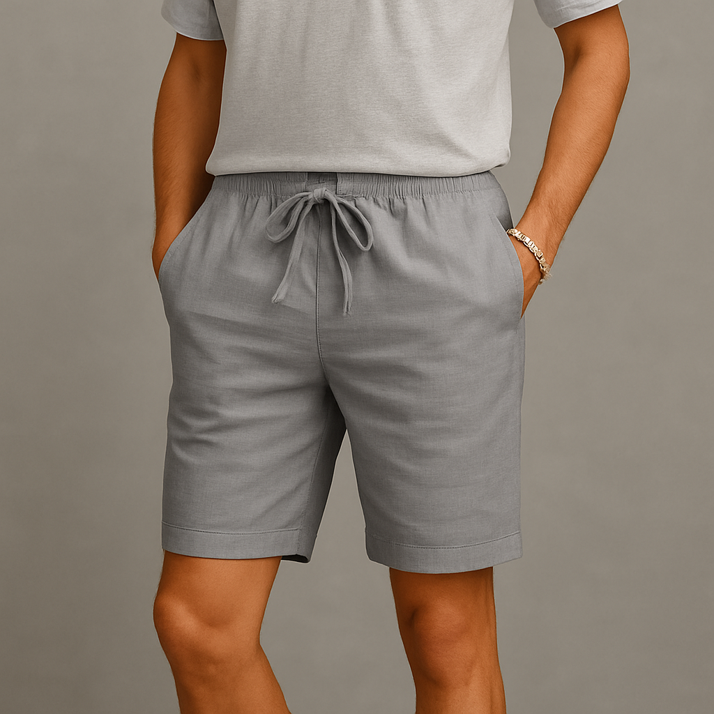 Pantaloncini Uomo in Lino Vestibilità Regolare - Vesarelli