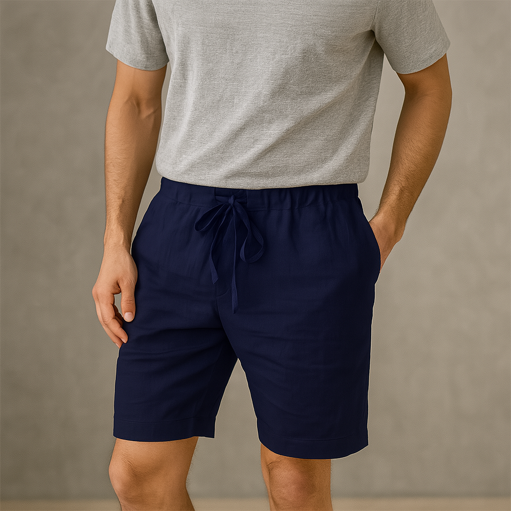 Pantaloncini Uomo in Lino Vestibilità Regolare - Vesarelli