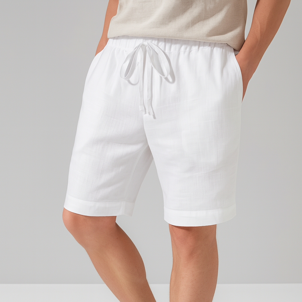 Pantaloncini Uomo in Lino Vestibilità Regolare - Vesarelli