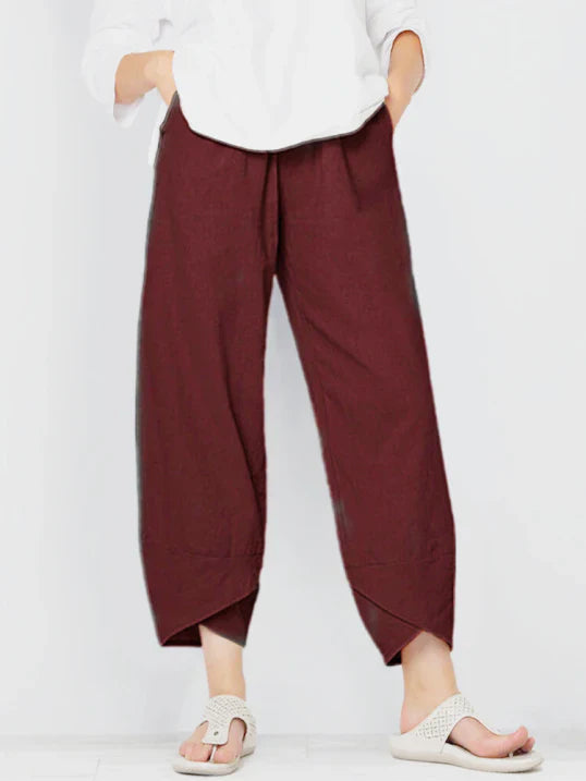 Pantaloni Donna Estivi Leggeri Taglio Cropped Chic - Vesarelli