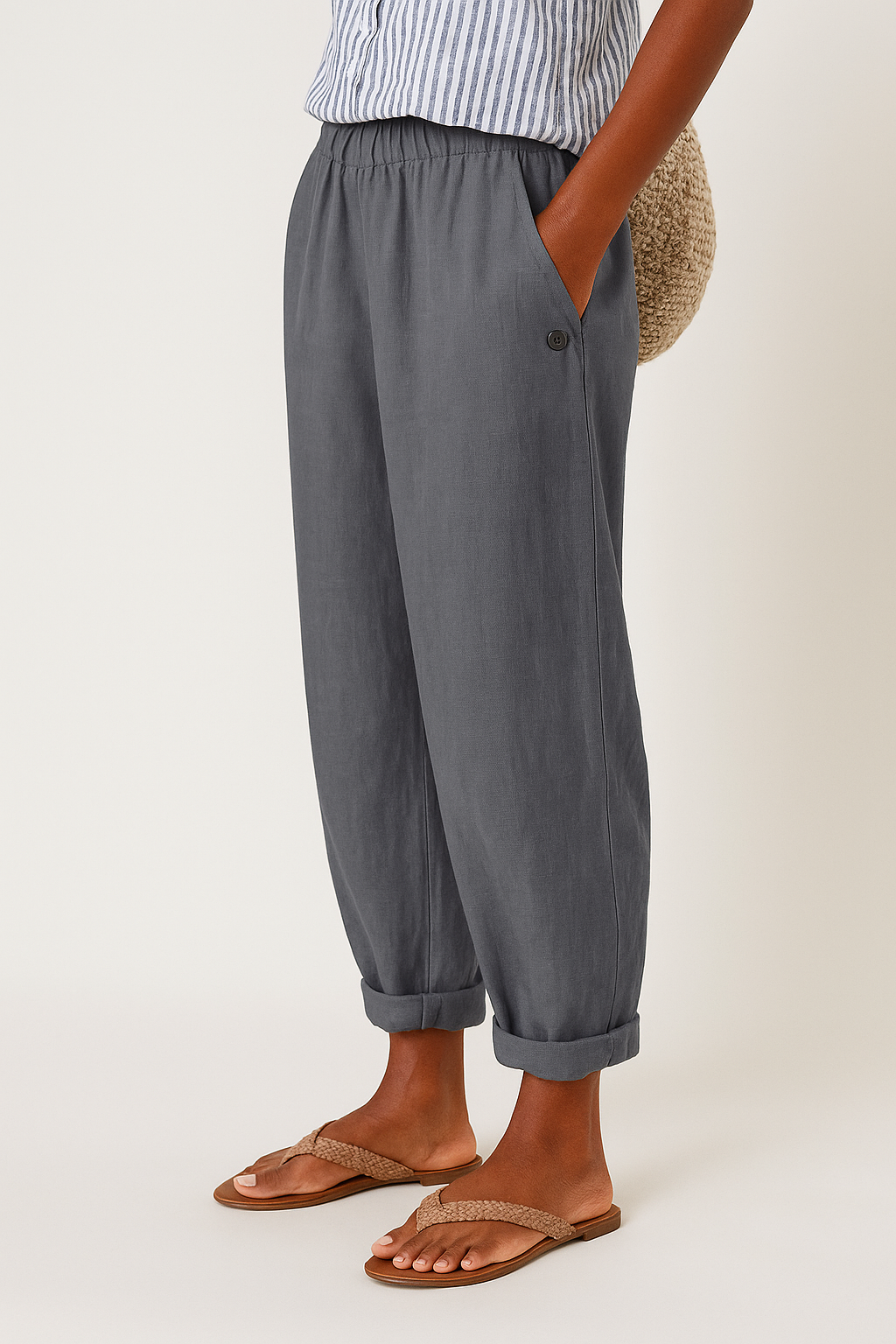 Pantaloni Donna Estivi Tessuto Leggero Vestibilità Comoda - Vesarelli