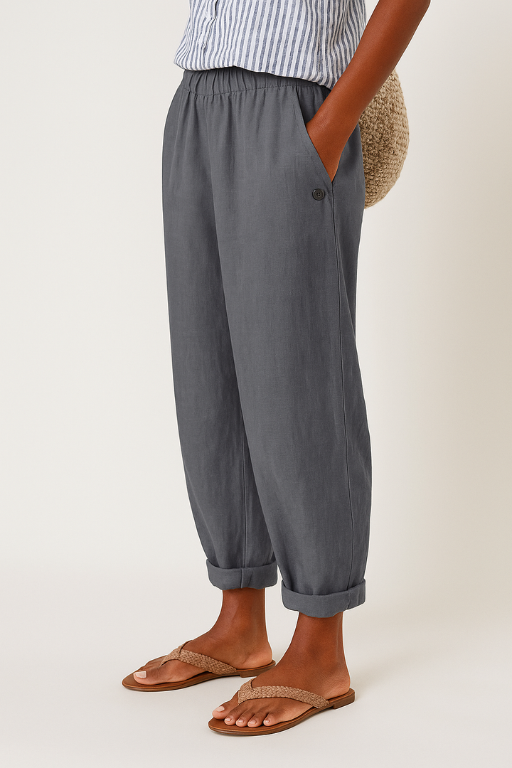 Pantaloni Donna Estivi Tessuto Leggero Vestibilità Comoda - Vesarelli