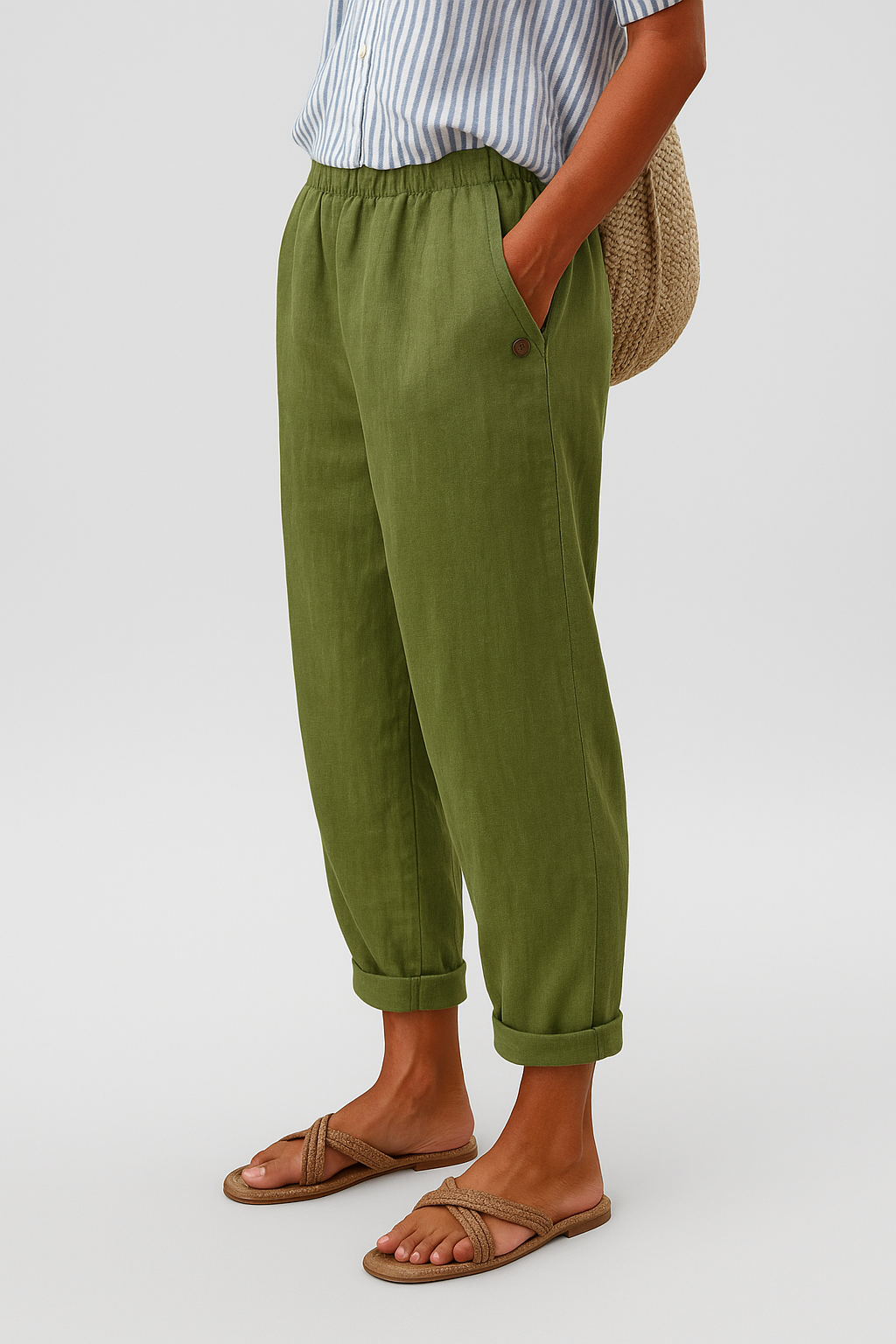 Pantaloni Donna Estivi Tessuto Leggero Vestibilità Comoda - Vesarelli