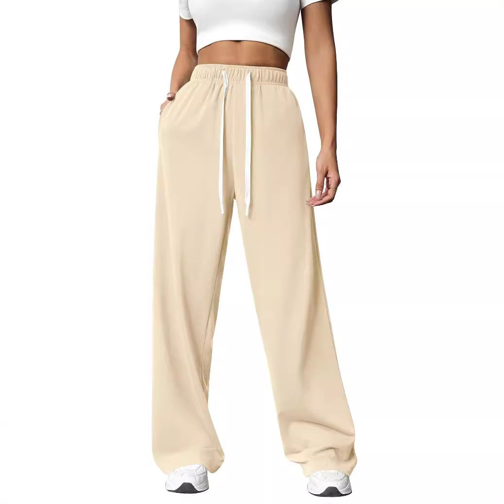 Pantaloni Jogger Donna Tessuto Morbido Vestibilità Ampia Relax - Vesarelli