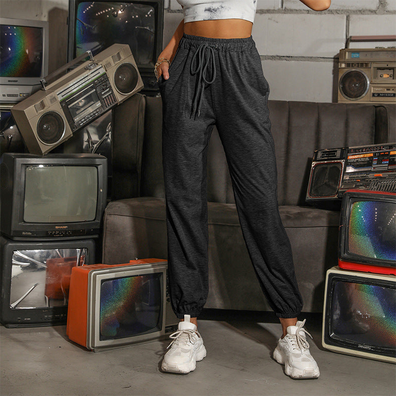 Pantaloni Jogging Donna Cotone Casual Vestibilità Rilassata - Vesarelli