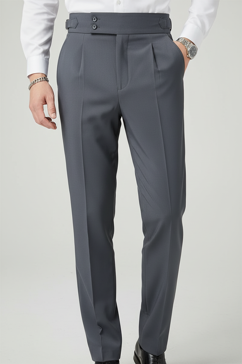 Pantaloni Uomo Eleganti Tessuto Slim Fit Linea Affusolata - Vesarelli