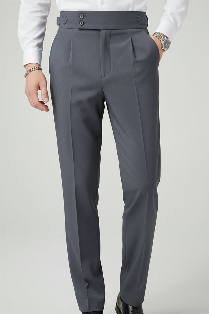Pantaloni Uomo Eleganti Tessuto Slim Fit Linea Affusolata - Vesarelli