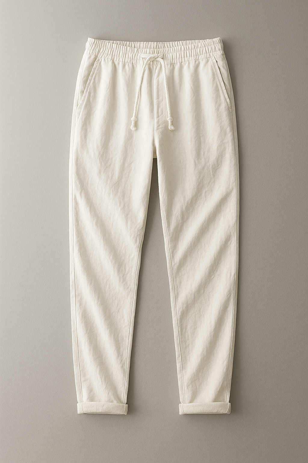 Pantaloni Uomo in Lino Estivi Leggeri Vita Elastico - Vesarelli