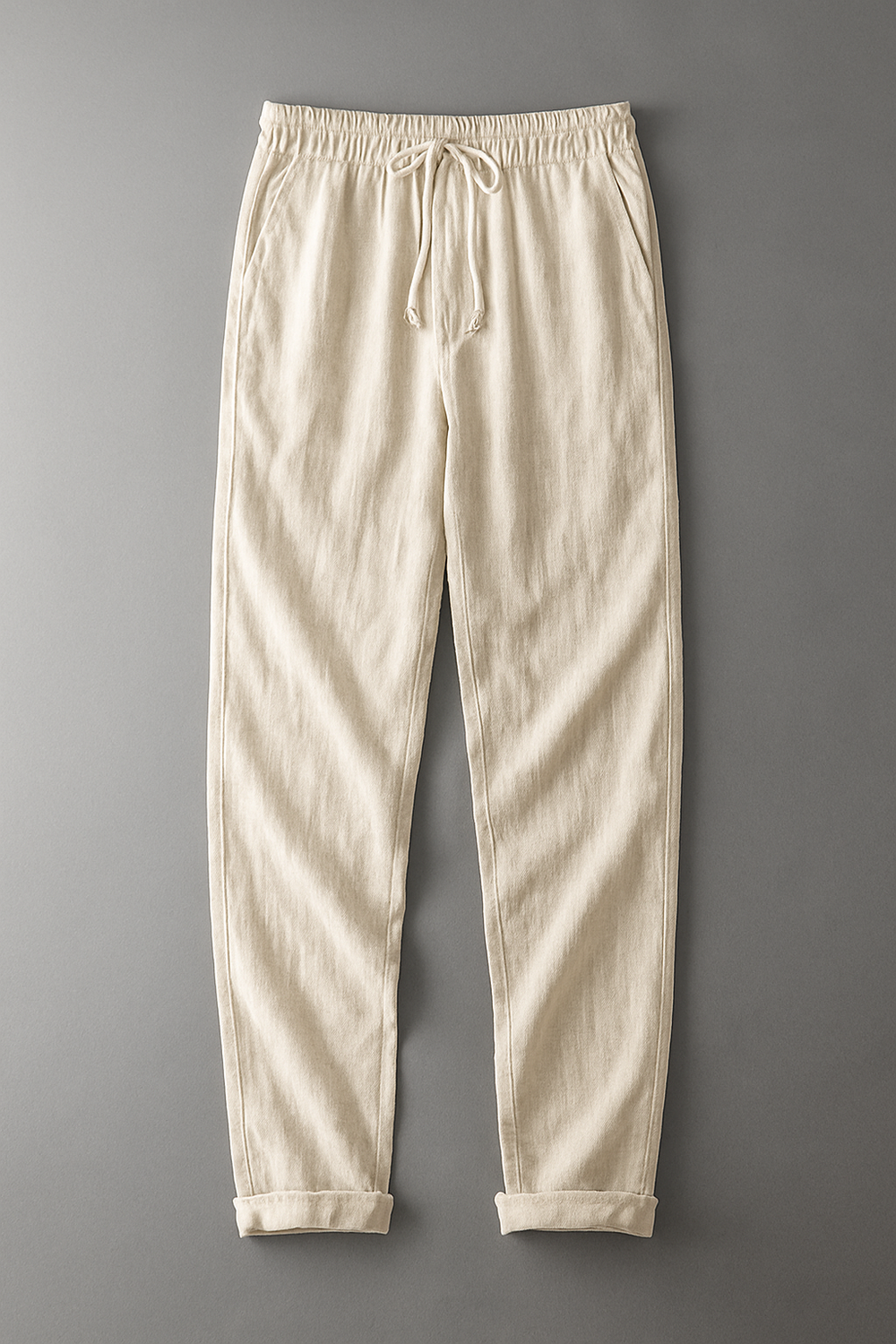 Pantaloni Uomo in Lino Estivi Leggeri Vita Elastico - Vesarelli