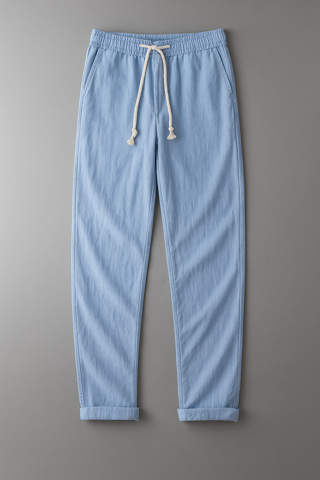 Pantaloni Uomo in Lino Estivi Leggeri Vita Elastico - Vesarelli