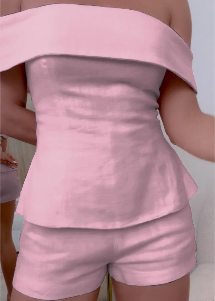 Completo Donna Due Pezzi Cotone Lino Abito Elegante Leggero