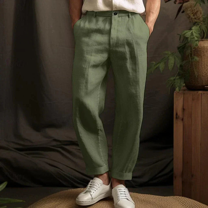 Pantaloni Uomo Cotone Estivi Vestibilità Ampia Comfort