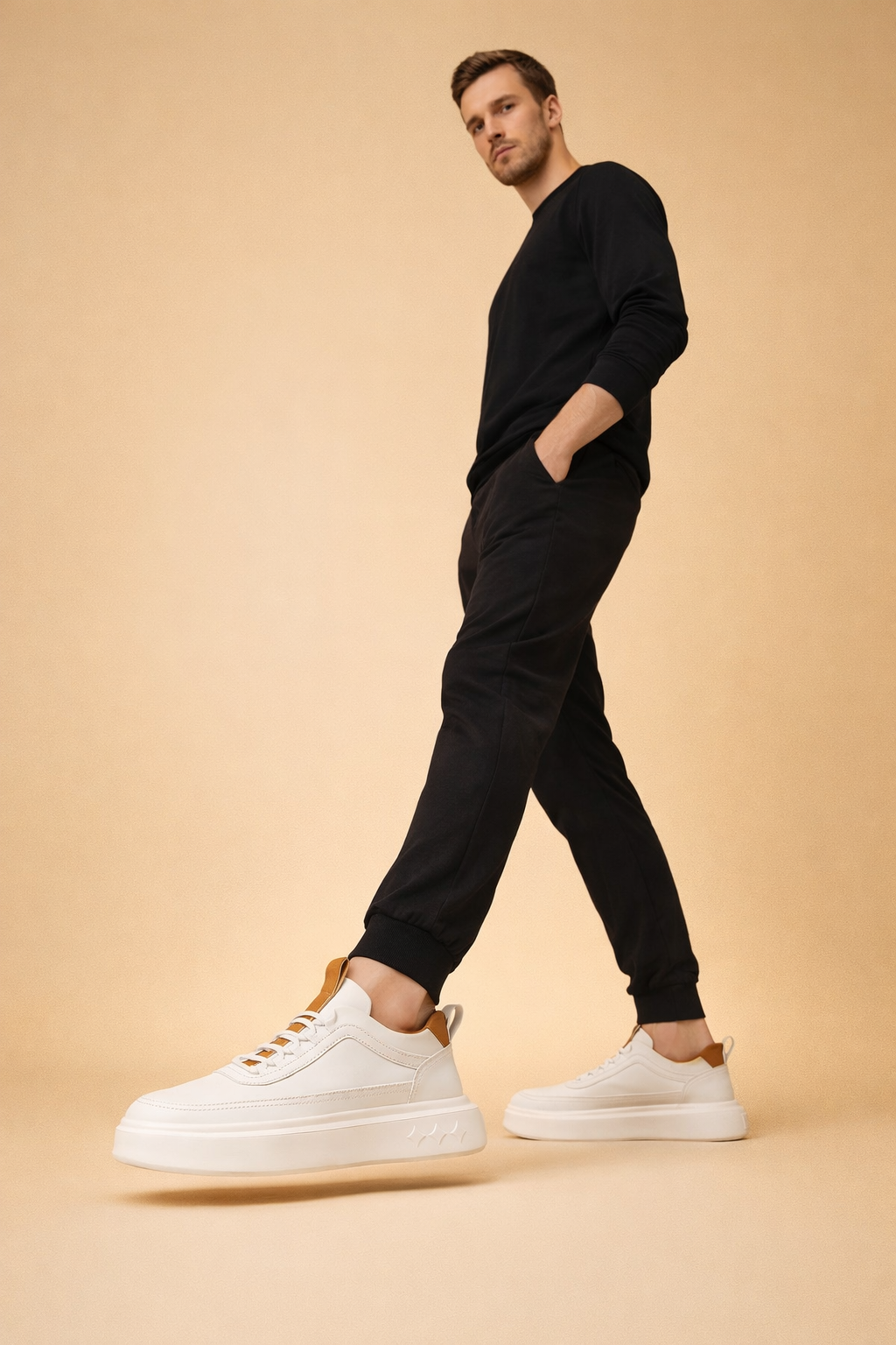 Sneakers Uomo Platform Suola Spessa Stile Street