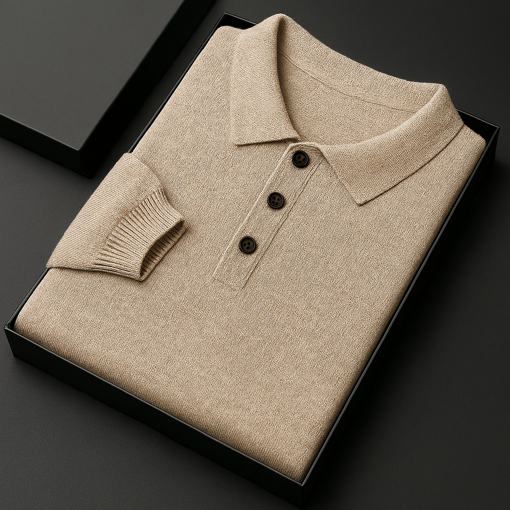 Polo Uomo Maglia Cotone Maniche Lunghe Classica - Vesarelli