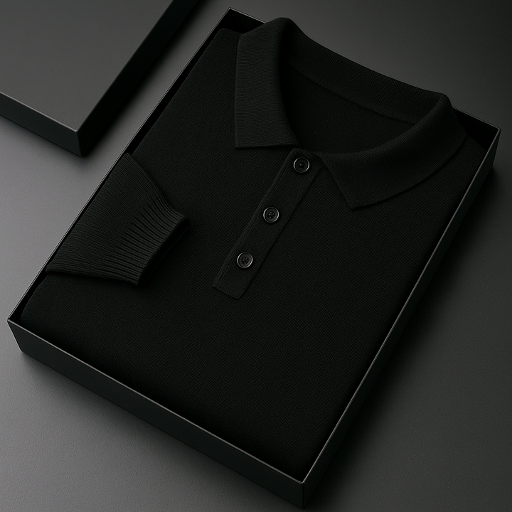 Polo Uomo Maglia Cotone Maniche Lunghe Classica - Vesarelli
