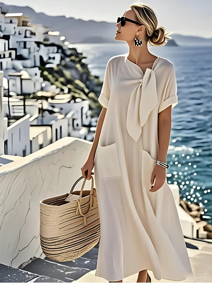Abito Donna Elegante Tasche Vestibilità Comoda - Vesarelli