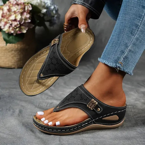 Sandali Ortopedici Donna Calzature Comode Comfort Quotidiano - Vesarelli