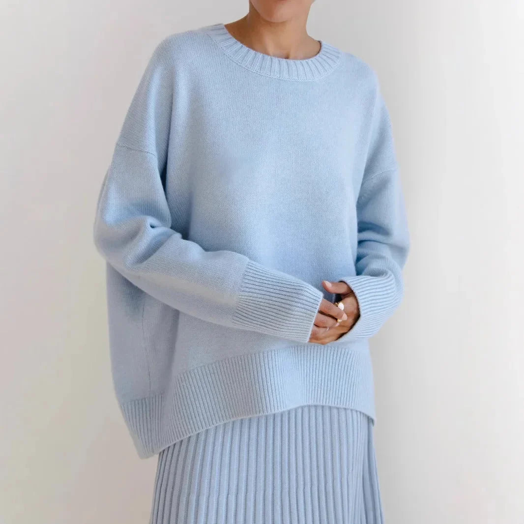 Maglione Donna Manica Lunga Girocollo Classico - Vesarelli