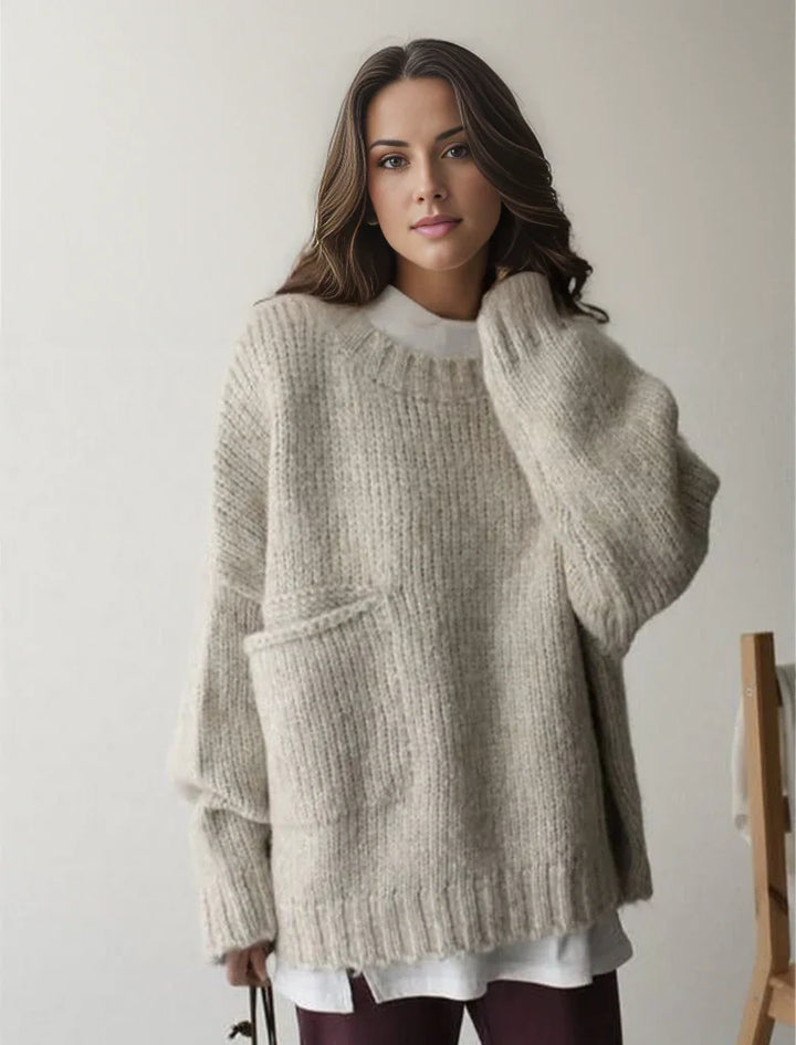 Maglione Donna Oversize con Tasca Comoda - Vesarelli
