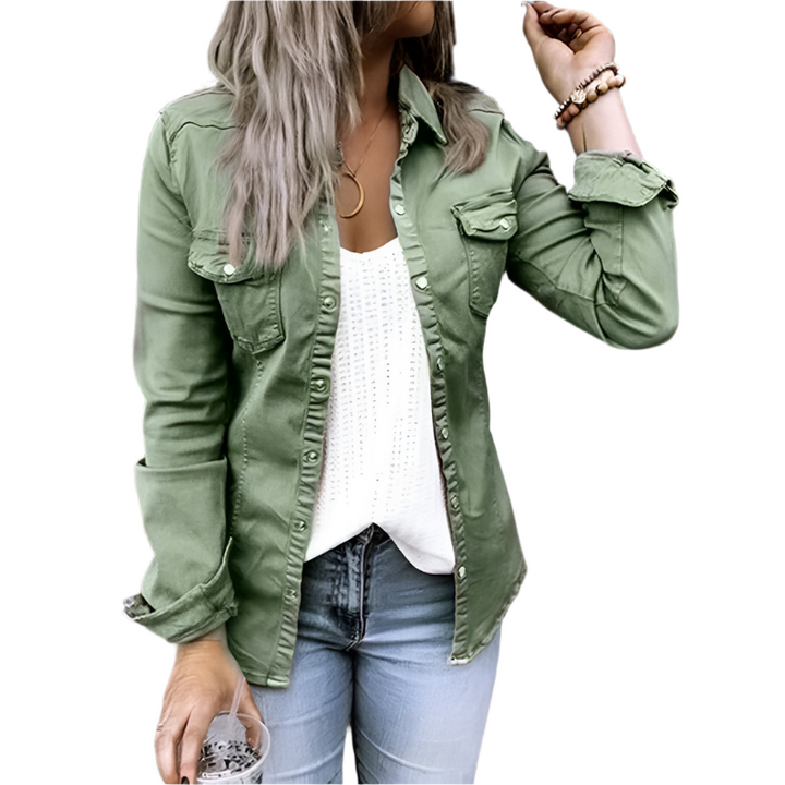 Giacca Donna Denim Classica Vestibilità Comoda