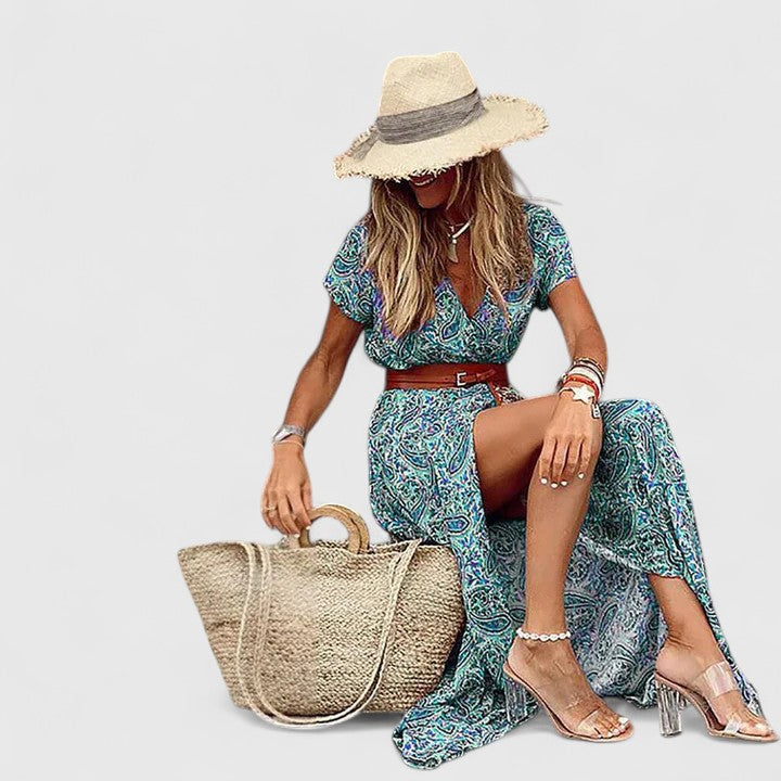 Abito Maxi Donna Stile Ricercato Vestibilità Strutturata