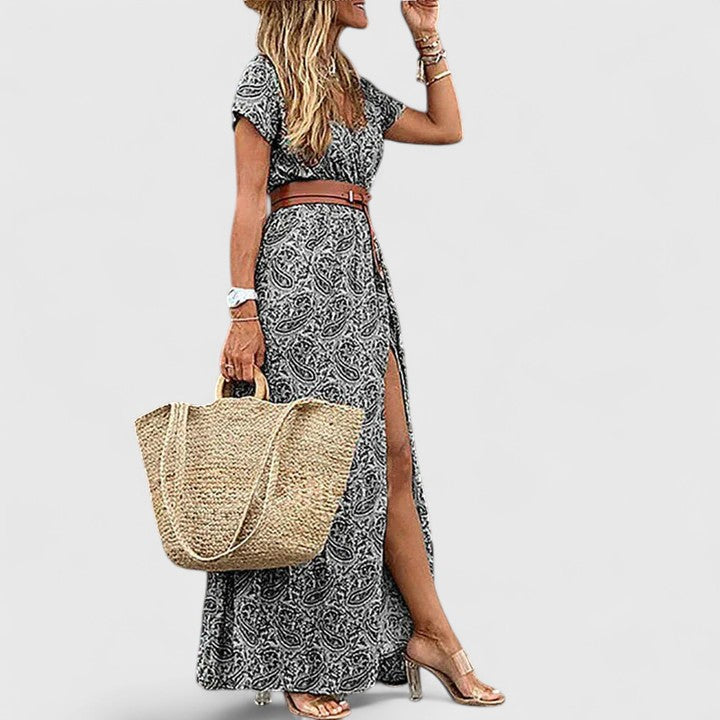 Abito Maxi Donna Stile Ricercato Vestibilità Strutturata