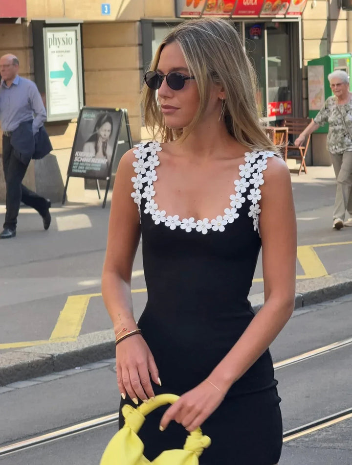 Abito Corto Donna in Tessuto Stampato Vestibilità Regular - Vesarelli