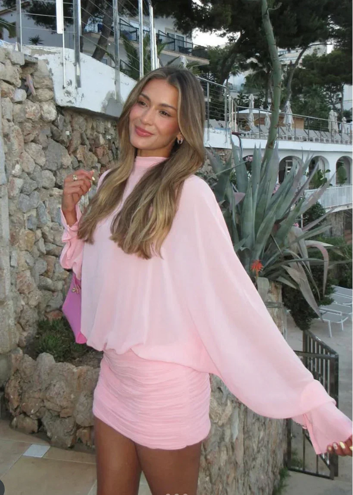 Abito Corto Donna Maniche Lunghe Elegante - Vesarelli