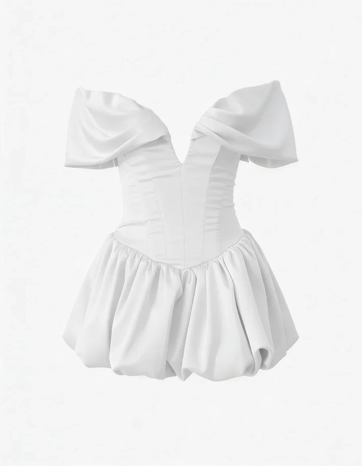 Robe de soirée femme rouge, bustier ajusté, jupe bouffante en satin, élégante et féminine, parfaite pour les occasions…