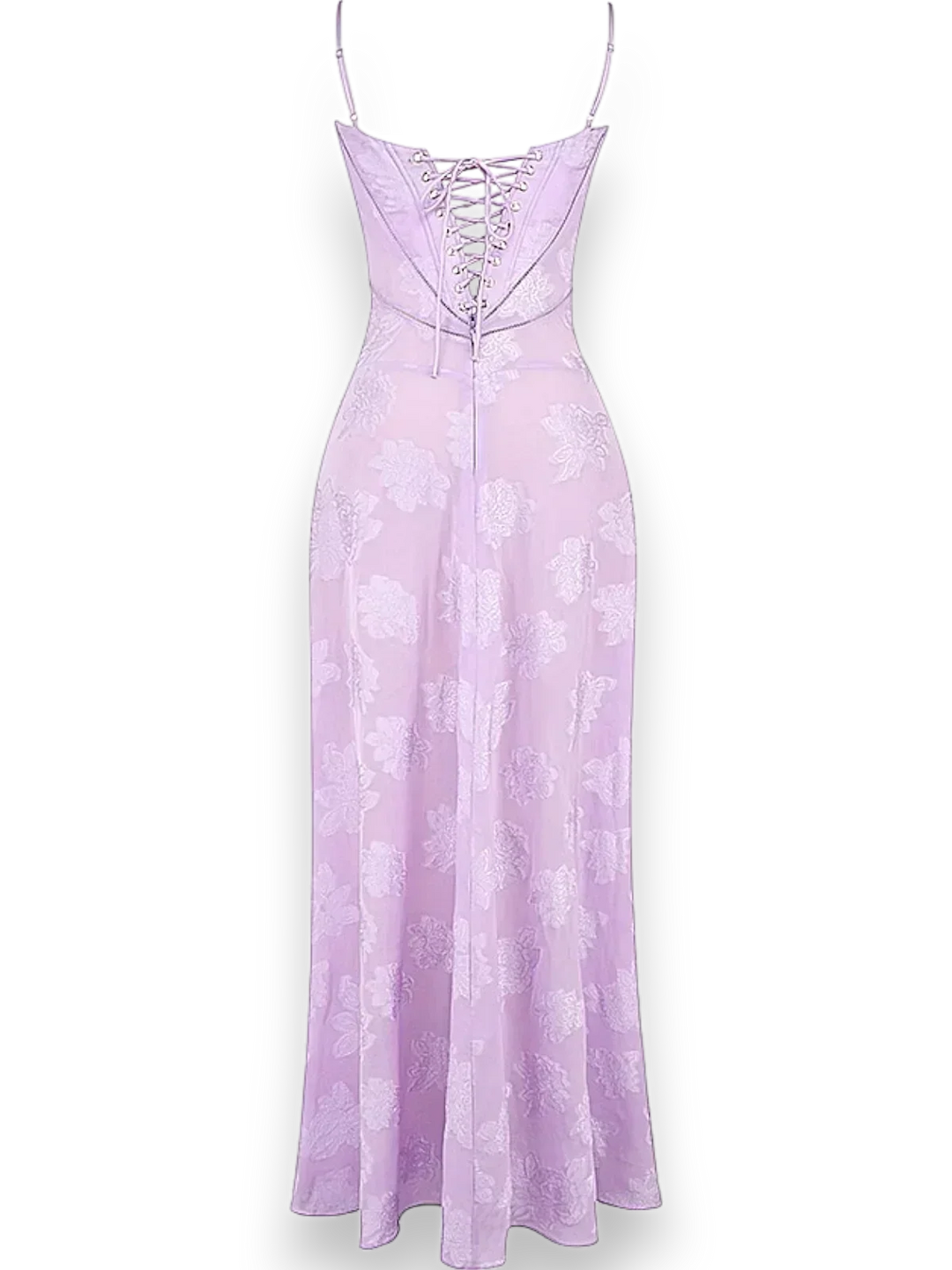 Robe longue en coton avec broderie florale délicate et bretelles fines pour un look élégant et raffiné.