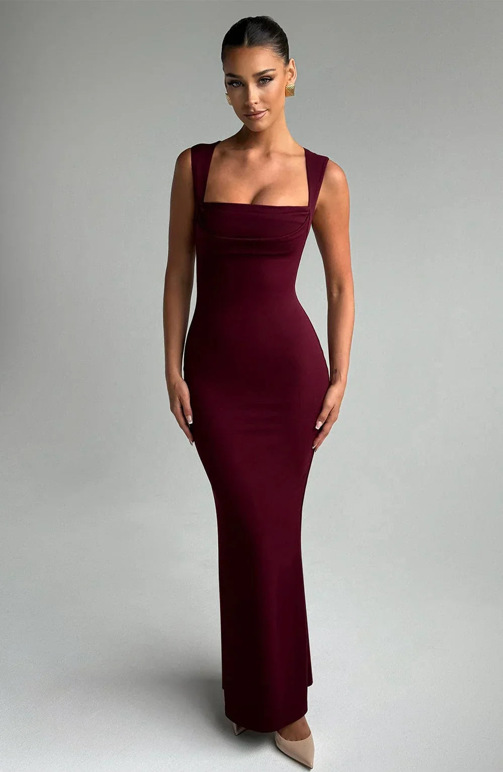 Abito Lungo Donna Senza Maniche Elegante - Vesarelli