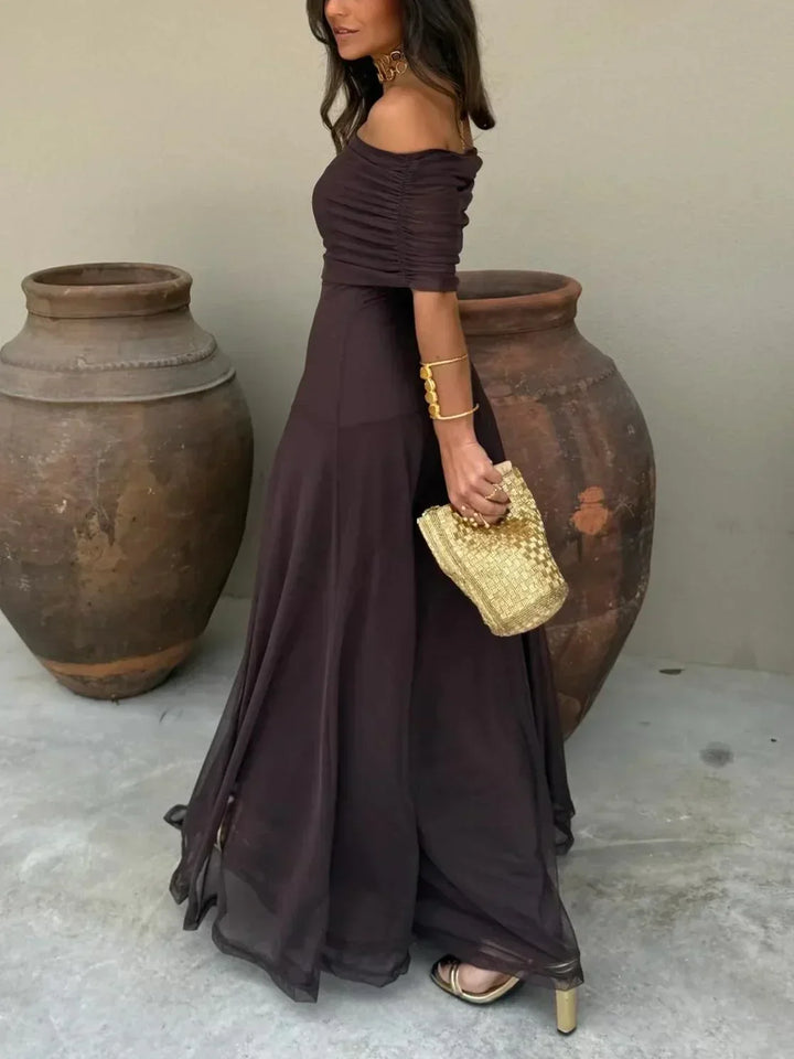 Abito Lungo Donna Spalle Scoperte Elegante - Vesarelli