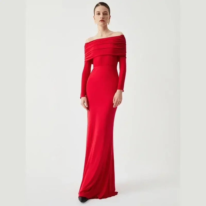 Abito Lungo Donna Spalle Scoperte Elegante - Vesarelli