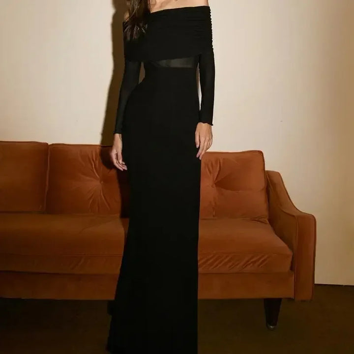 Abito Lungo Donna Spalle Scoperte Elegante - Vesarelli