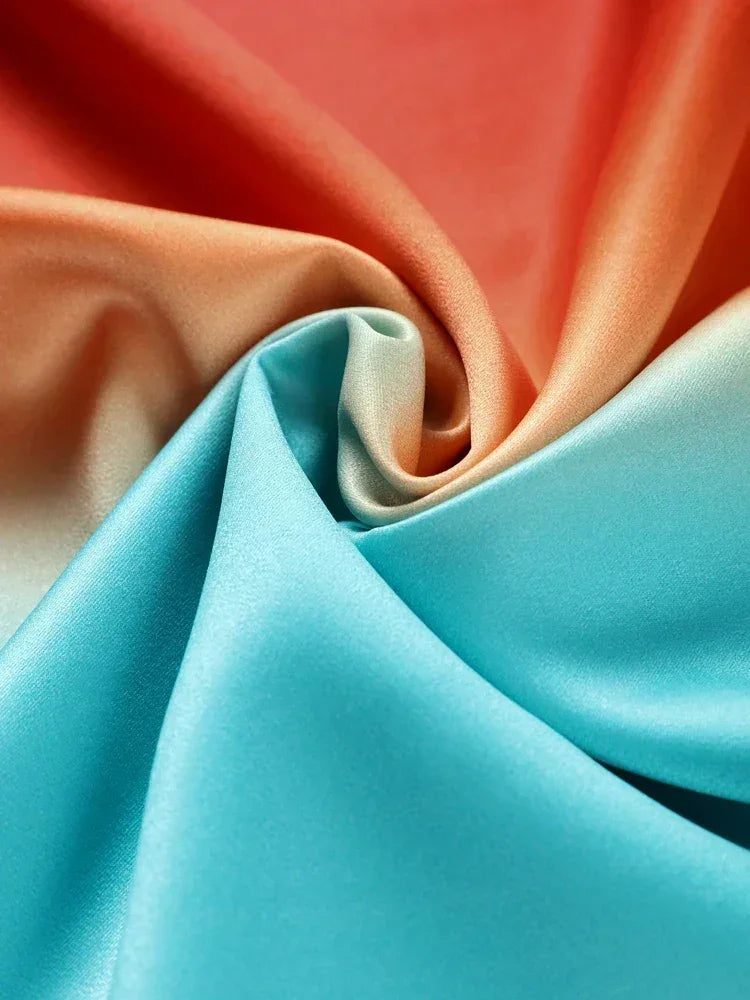 Abito Lungo Donna con Scollo a V e Tagli Laterali - Vesarelli