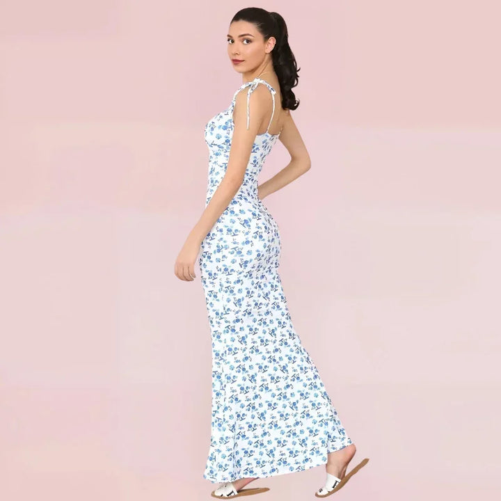 Abito Lungo Donna in Tessuto Leggero Vestibilità Slim - Vesarelli