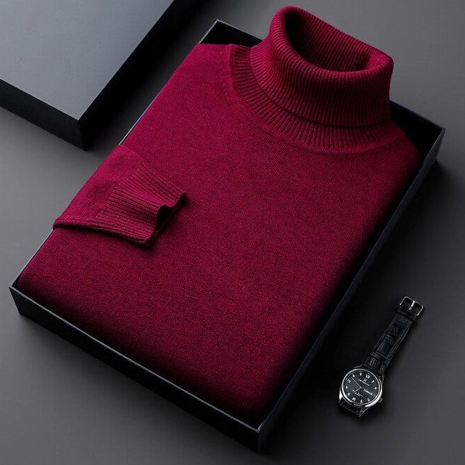 Maglione Uomo Collo Alto in Viscosa Stretch Vestibilità Comfort