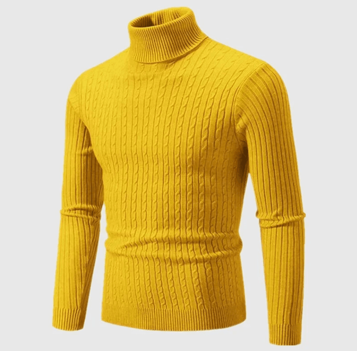 Maglione Uomo Dolcevita a Coste Maglieria Morbida Comoda - Vesarelli