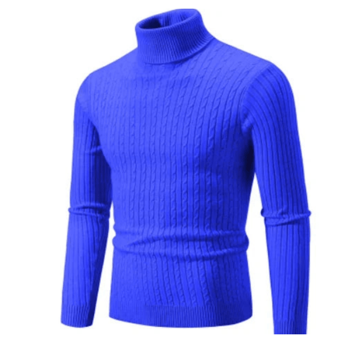 Maglione Uomo Dolcevita a Coste Maglieria Morbida Comoda
