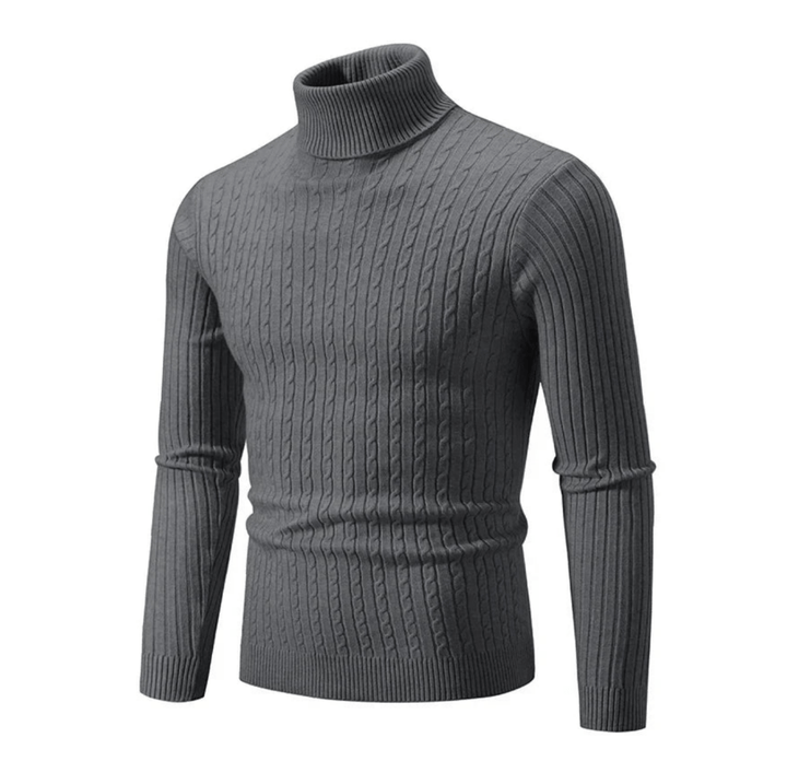 Maglione Uomo Dolcevita a Coste Maglieria Morbida Comoda
