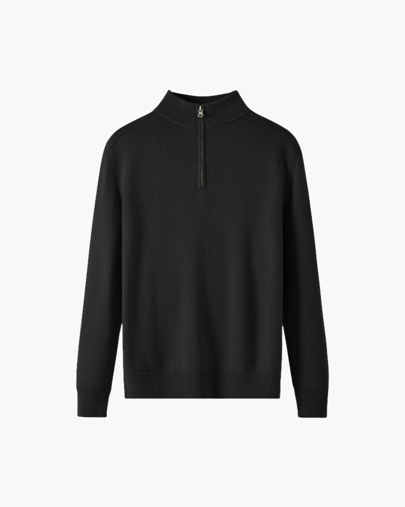 Maglione Uomo Lana Merino con Zip Vestibilità Comfort