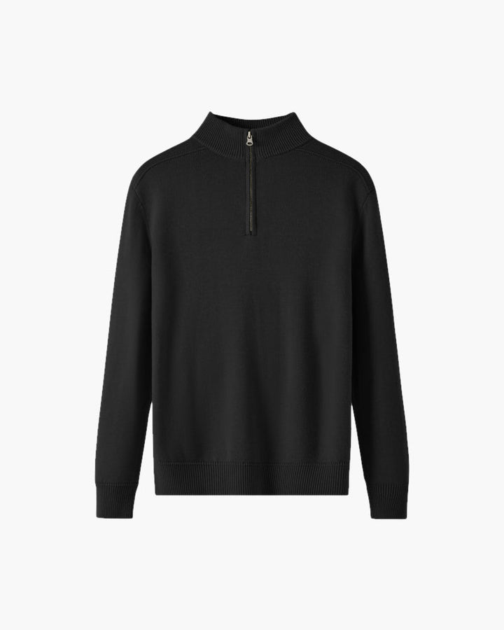 Maglione Uomo Lana Merino con Zip Vestibilità Comfort