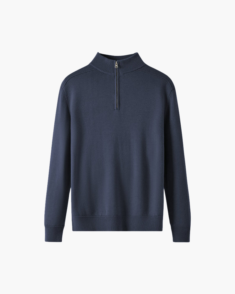 Maglione Uomo Lana Merino con Zip Vestibilità Comfort