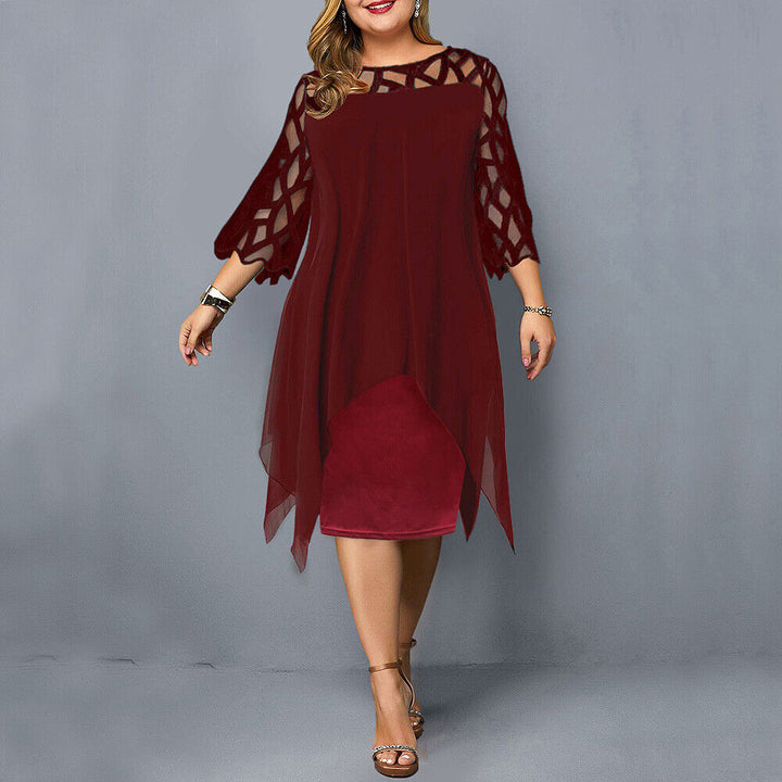 Abito Midi Donna Taglie Forti Vestibilità Comoda