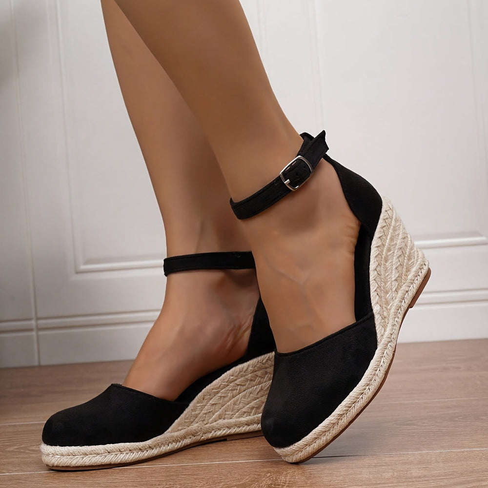Sandali Donna in Rafia con Fibbia Comodi Moda - Vesarelli