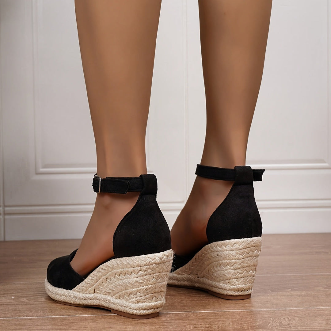Sandali Donna in Rafia con Fibbia Comodi Moda - Vesarelli