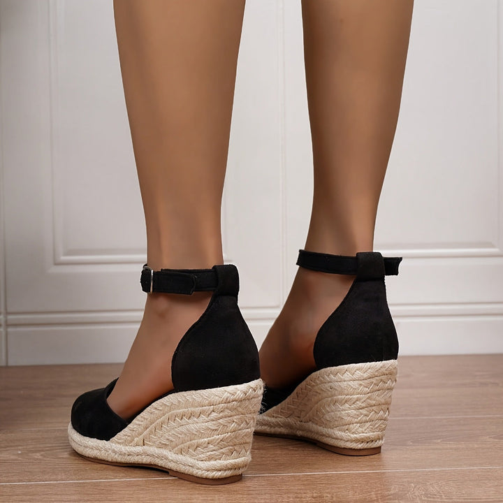 Sandali Donna in Rafia con Fibbia Comodi Moda - Vesarelli