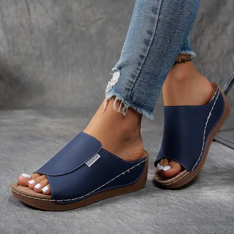 Sandali Donna Plateau Comfort Cinturini Regolabili Supporto Arco - Vesarelli