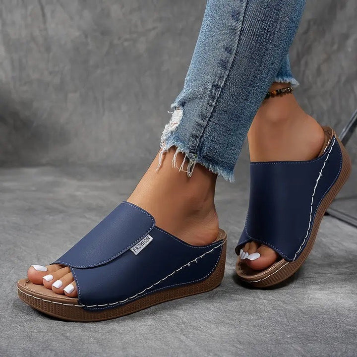 Sandali Donna Plateau Comfort Cinturini Regolabili Supporto Arco - Vesarelli