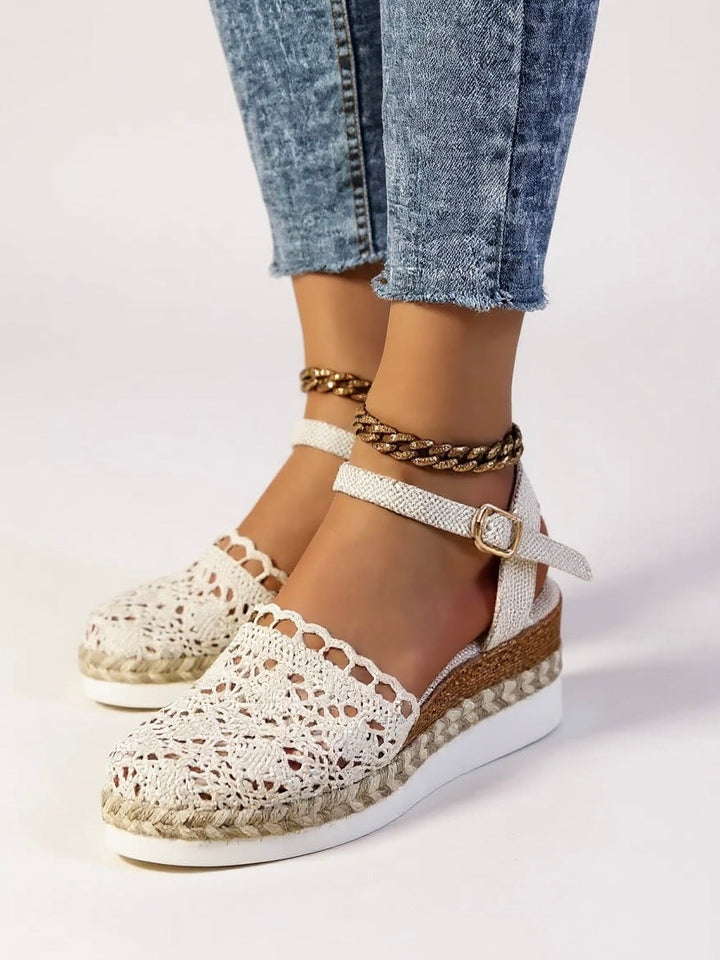 Sandali Espadrillas Donna Plateau in Crochet - Vesarelli